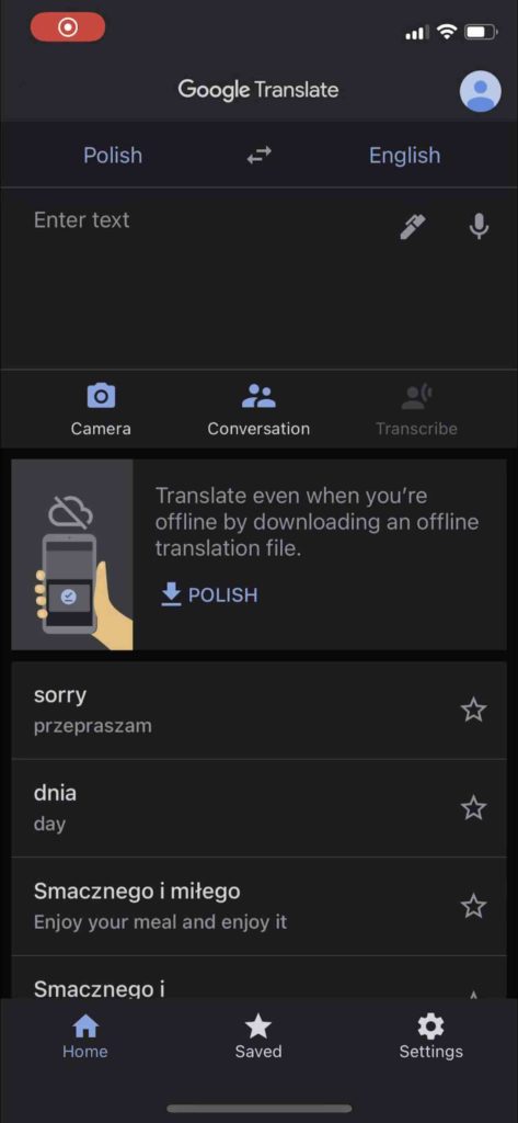 Google Translate App Example